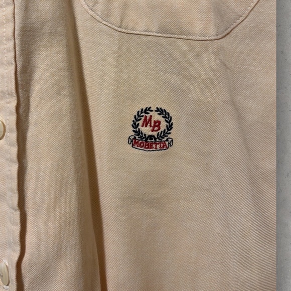 Vintage 90s Mo Betta Long Sleeved Peach Shirt Size 17-35 - Picture 2 of 5